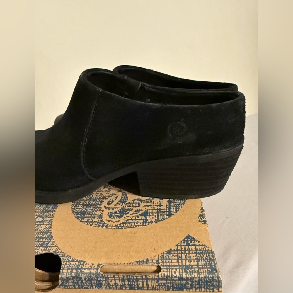 Born Women's Black Suede Clogs - Picture 2 of 8